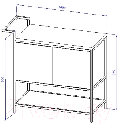 Изображение товара Тумба под умывальник Cersanit Botanique 100 / 63015