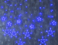Светодиодная бахрома Luazon Decor Звезды 2361700 (синий) - 