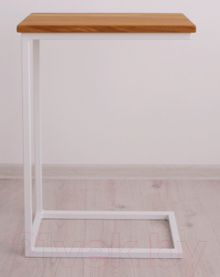 Приставной столик Stal-Massiv 1642-46/WH (белый/дуб натуральный)