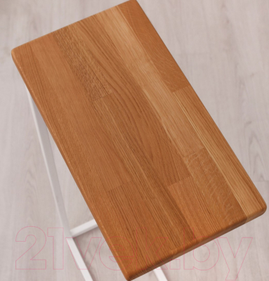 Приставной столик Stal-Massiv 1642-46/WH (белый/дуб натуральный)