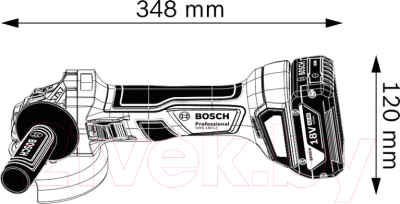 Профессиональная угловая шлифмашина Bosch GWS 180-LI (0.601.9H9.020)