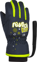 Перчатки лыжные Reusch Kids Dress / 4885105 0955 (р-р 3, Blue/Safety Yellow) - 