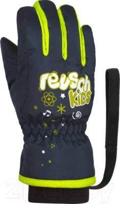 Перчатки лыжные Reusch Kids Dress / 4885105 0955 (р-р 3, Blue/Safety Yellow)