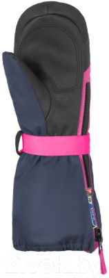 Варежки лыжные Reusch Happy Mitten / 4985520 4466 (р-р 2, Dress Blue/Pink Glo)