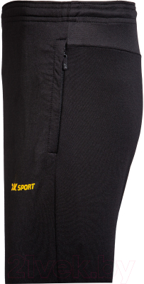 Брюки спортивные 2K Sport Performance / 121712 (XL, черный/желтый)