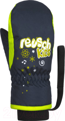 Варежки лыжные Reusch Kids Mitten Dress / 4885405 0955 (р-р 3, синий/желтый)