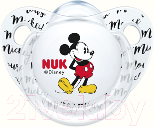 

Пустышка NUK, Белый;с разноцветным рисунком;черный, Disney Mickey Mouse / 10736329