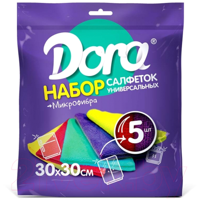 Набор салфеток хозяйственных Dora Универсальная 30x30см (5шт)