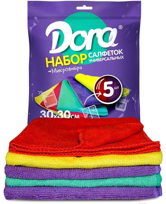 Набор салфеток хозяйственных Dora Универсальная 30x30см (5шт)