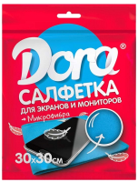 Салфетка хозяйственная Dora Для экранов мониторов и электротехники 30x30см / 2001-006-45 - 