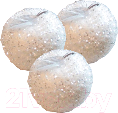 

Набор елочных игрушек Зимнее волшебство, Белый, Яблочко / 2371314