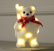 Световая фигурка Luazon Медведь с посохом в шарфе 4843993 (т/белый) - 
