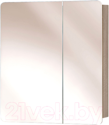 Шкаф с зеркалом для ванной Акваль Сеул / СЕУЛ.04.65.10.N