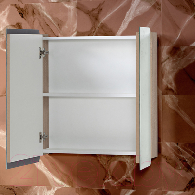Шкаф с зеркалом для ванной Акваль Сеул / СЕУЛ.04.65.10.N