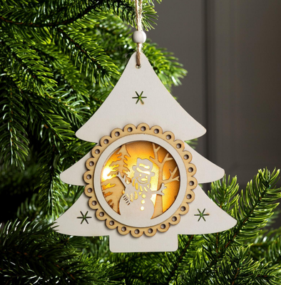 

Светодиодная игрушка, Елочка и снеговик 4357370