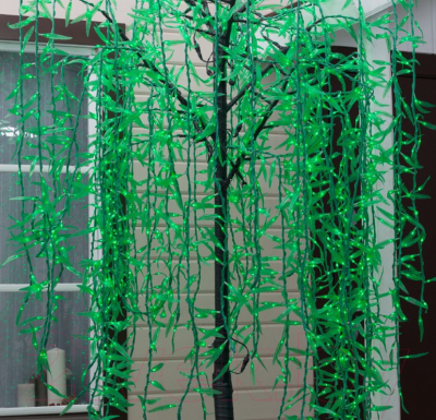 Светодиодное дерево Luazon Плакучая Ива 2317311 (зеленый)