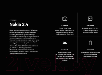 Смартфон Nokia 2.4 2GB/32GB / TA-1270 (серый)
