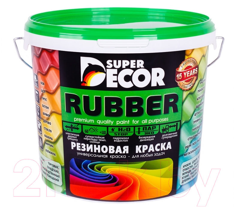 Краска Super Decor Резиновая №00 Белоснежный (12кг)