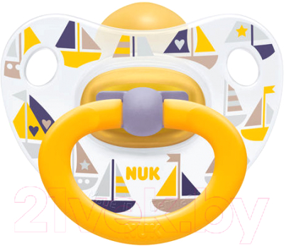 

Пустышка NUK, Желтый, Happy Kids / 10733765
