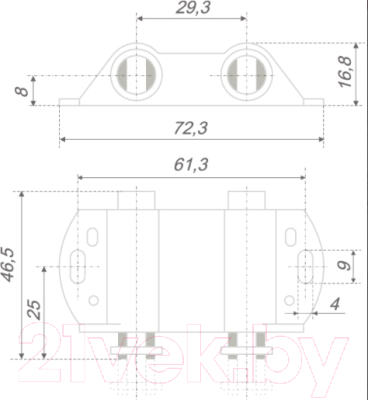 Крепление мебельное Boyard MH02/B