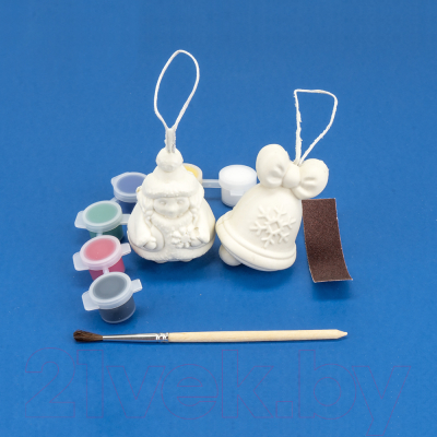 Набор для творчества Lori Роспись елочных игрушек. Снегурочка и колокольчик / Ир-014