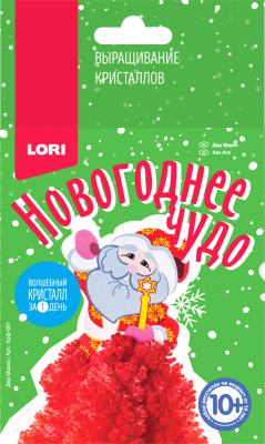 

Набор для выращивания кристаллов Lori, Фигурка новогодняя Дед Мороз / Крф-001