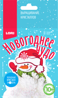 

Набор для выращивания кристаллов Lori, Фигурка новогодняя Снеговичок / Крф-004