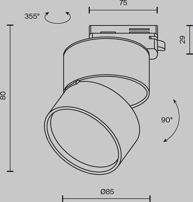 Трековый светильник Maytoni Technical Track Lamps TR007-1-12W3K-W