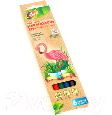 Набор цветных карандашей ЛУЧ Zoo / 29С 1739-08 (6цв)