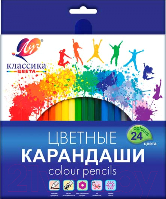 Набор цветных карандашей ЛУЧ Классика / 29С 1712-08 (24цв)