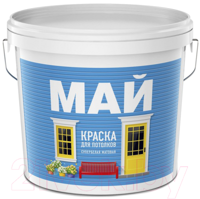Краска Ярославские краски Май для потолков (2.5кг, белый)