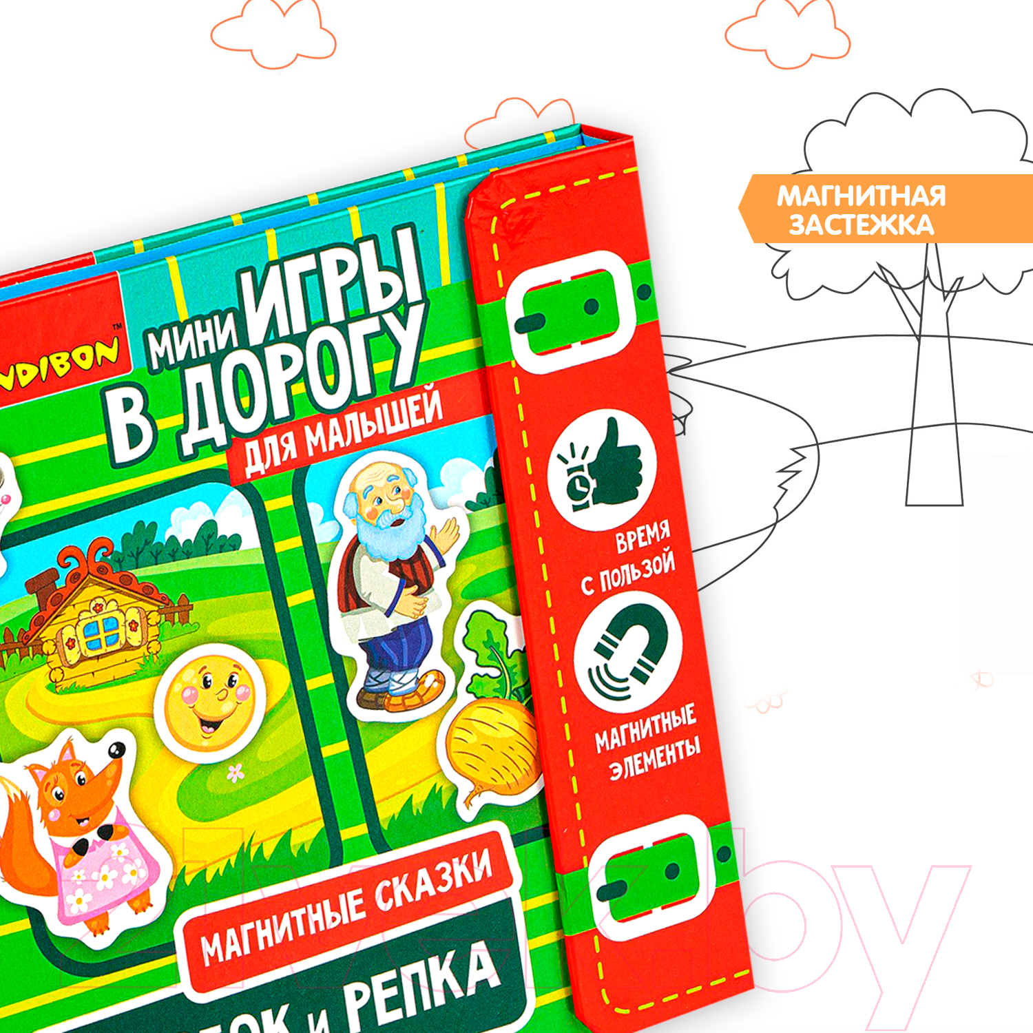 Развивающая игра Bondibon Магнитные сказки. Колобок и репка / ВВ4236 — фото 6
