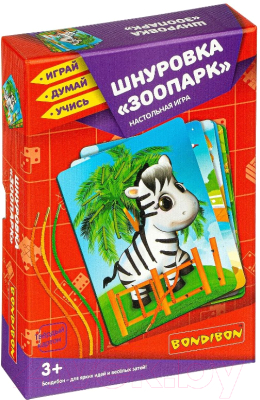 Настольная игра Bondibon Шнуровка Зоопарк / ВВ4248