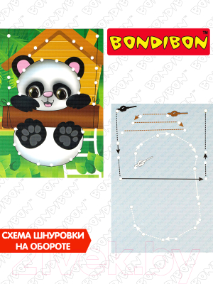 Настольная игра Bondibon Шнуровка Зоопарк / ВВ4248
