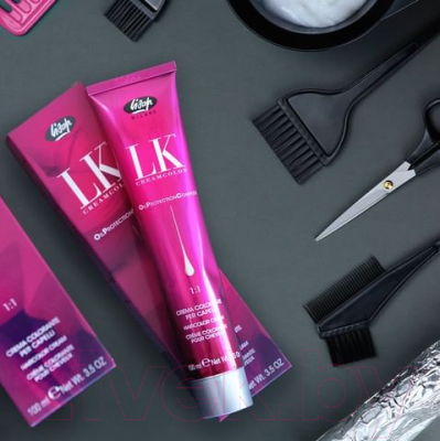 Крем-краска для волос Lisap Oil Protection Complex 5/88 (100мл, светло-каштановый фиолетовый интенсивный)
