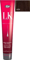 Крем-краска для волос Lisap Oil Protection Complex 4/24 (100мл, каштановый пепельно-махагоновый) - 