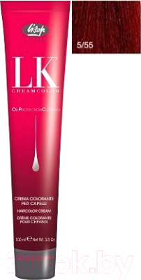 Крем-краска для волос Lisap Oil Protection Complex 5/55 (100мл, светло-каштановый красный интенсивный)