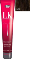 Крем-краска для волос Lisap Oil Protection Complex 5/78 (100мл, светло-каштановый мокко) - 