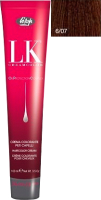Крем-краска для волос Lisap Oil Protection Complex 6/07 (100мл, темный блондин натуральный бежевый) - 