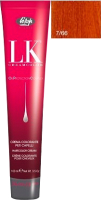 Крем-краска для волос Lisap Oil Protection Complex 7/66 (100мл, блондин медный интенсивный) - 