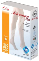 Чулки компрессионные Aries Avicenum 360 с резинкой и закрытым носком / 8001 (S, Long) - 