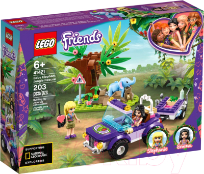 Конструктор Lego Friends Джунгли: Спасение слонёнка / 41421