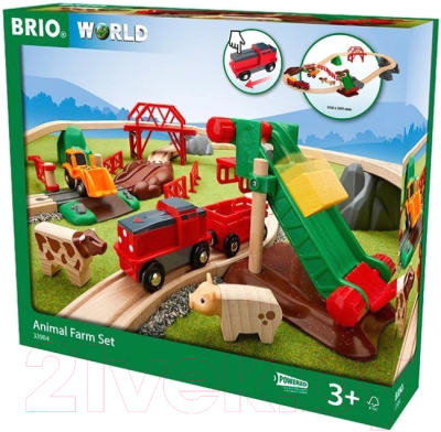 Железная дорога игрушечная Brio Сельское поселение с поездом / 33984
