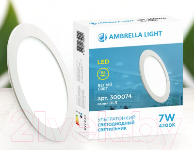 Точечный светильник Ambrella DLR 7W 4200K 185-250V