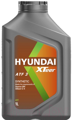 Трансмиссионное масло Hyundai XTeer ATF 3 / 1011011 (1л)