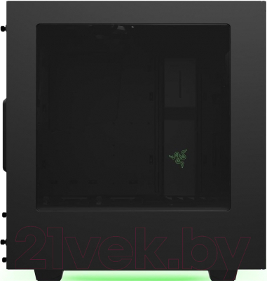 Корпус для компьютера NZXT S340 / CA-S340W-RA/-TH (черный/зеленый)