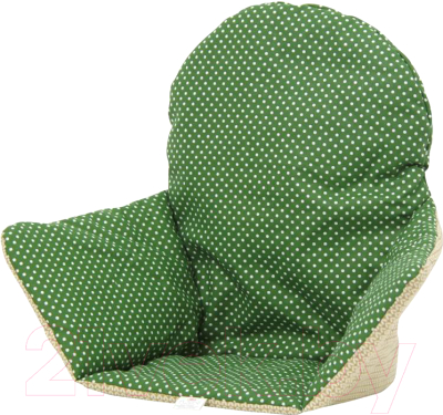 Вкладыш в стульчик для кормления Polini Kids Antilop в горошек (зеленый)