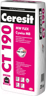 

Клей для теплоизоляционных плит Ceresit, CT 190