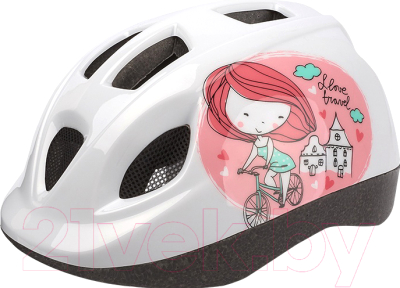 Защитный шлем Polisport Princess 46/53 / 8740300023 (белый/розовый)