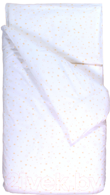Комплект постельный для малышей Martoo Comfy B / CMB-3-BWS (поплин, бежевые звезды/белый)